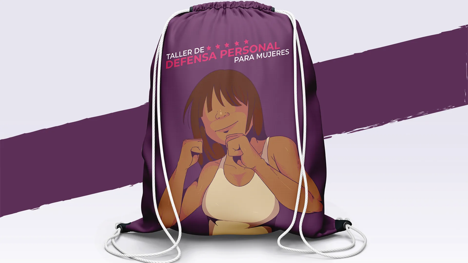 Diseño de Morrales o Bolsas Publicitarias en SLP. Branding para Eventos en San Luis Potosí - Para Taller de Empoderamiento Femenino y Defensa Personal en Ciudad Valles SLP